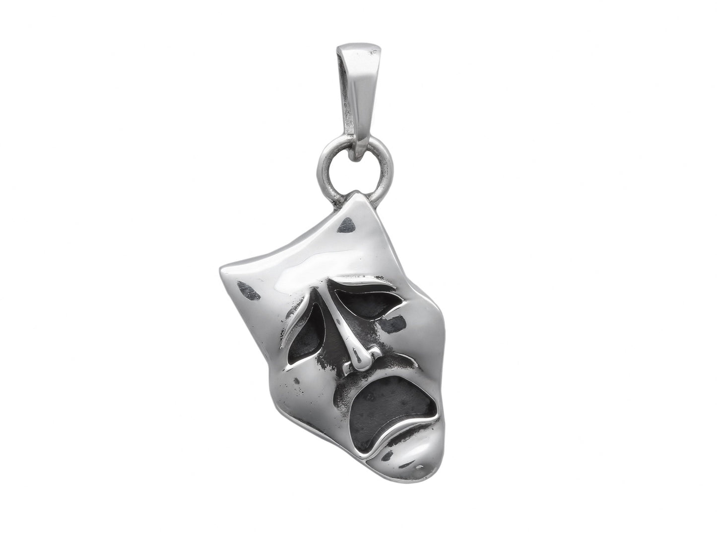 {{jewelry_for_geeks}} - {{ GameFanCraft}} Pendant Silver Theatre mask pendant