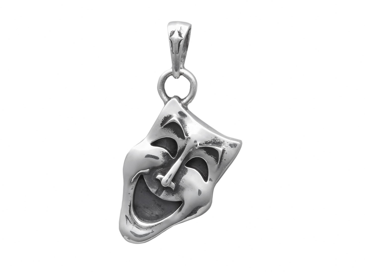 {{jewelry_for_geeks}} - {{ GameFanCraft}} Pendant Silver Theatre mask pendant