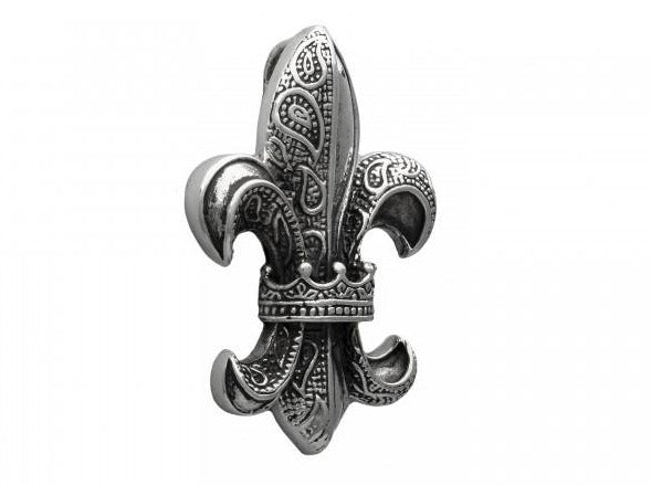 {{jewelry_for_geeks}} - {{ GameFanCraft}} Pendant Brass Heraldic Lily Pendant
