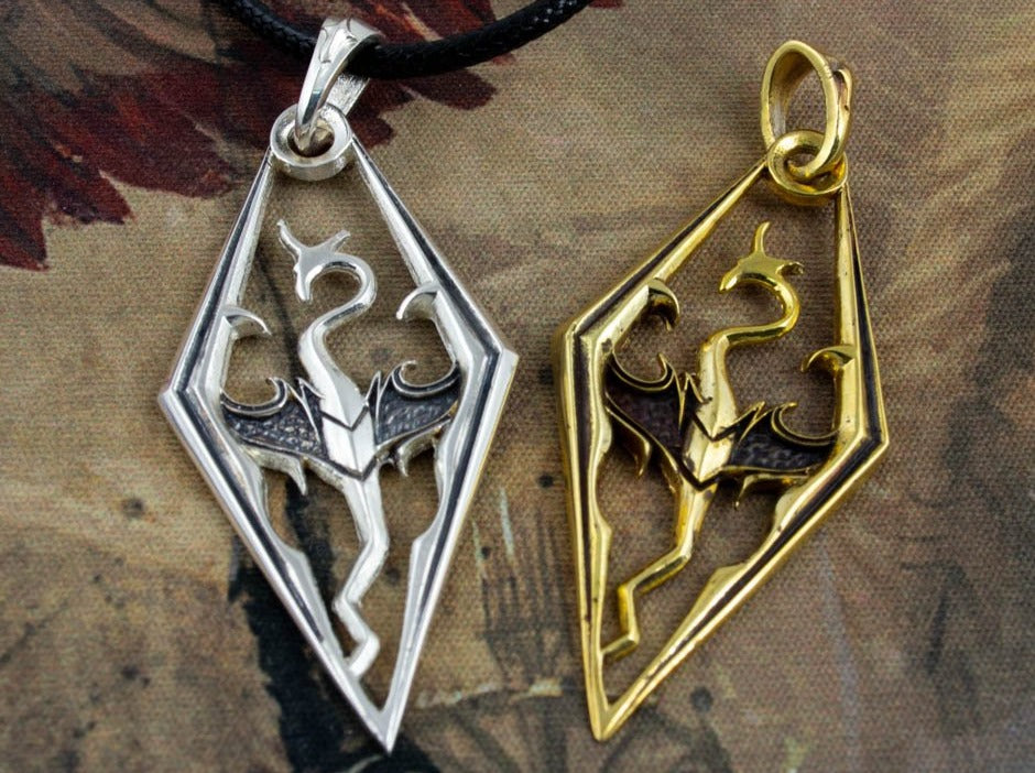 {{jewelry_for_geeks}} - {{ GameFanCraft}} Pendant Brass Imperial Dragon Pendant
