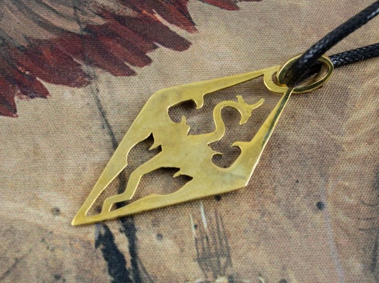 {{jewelry_for_geeks}} - {{ GameFanCraft}} Pendant Brass Imperial Dragon Pendant