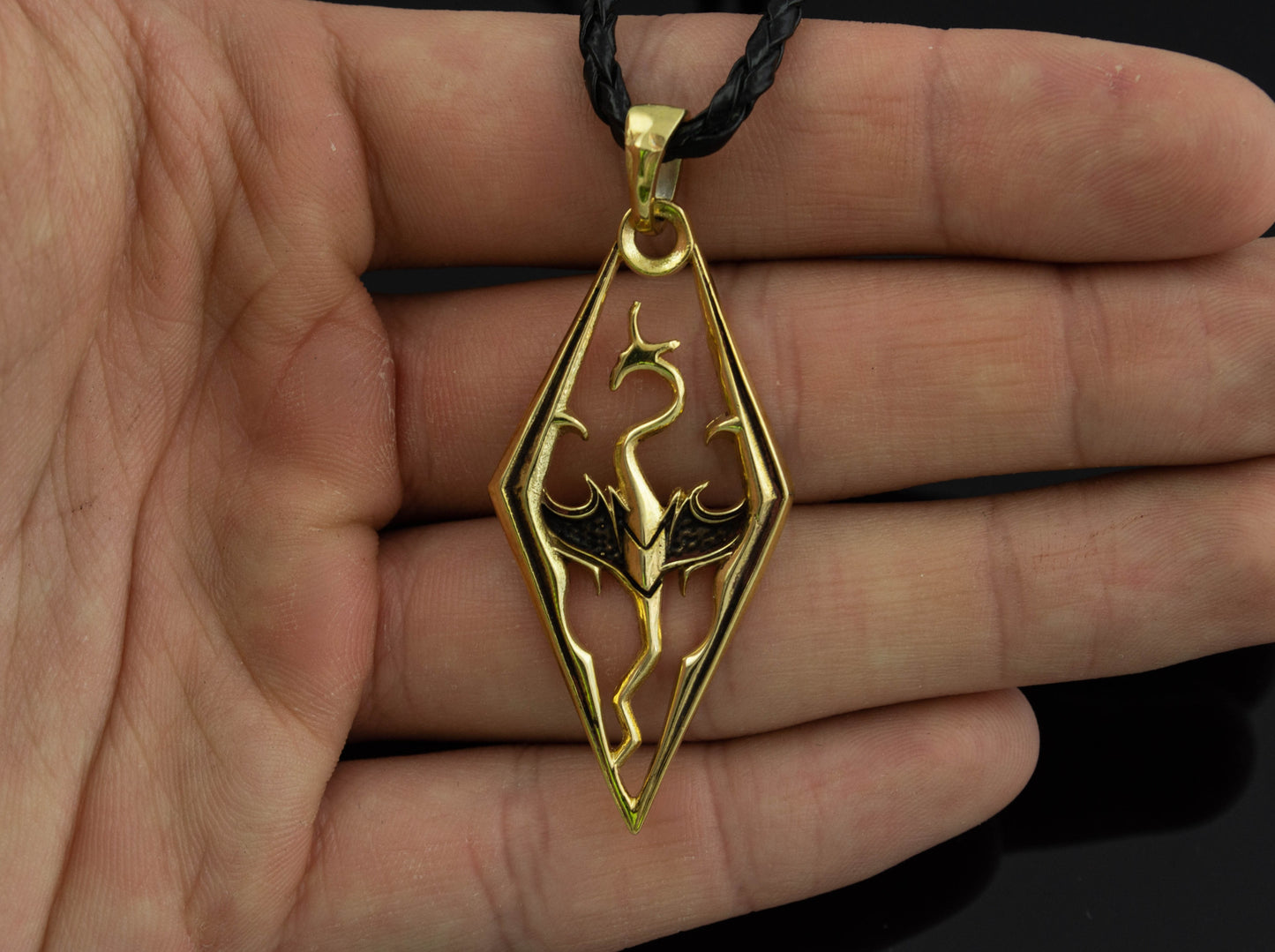 {{jewelry_for_geeks}} - {{ GameFanCraft}} Pendant Brass Imperial Dragon Pendant