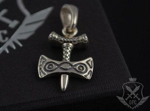 Silver Elder Scrolls Amulet of Talos Hilt Pendant