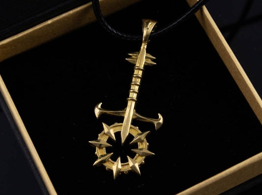 {{jewelry_for_geeks}} - {{ GameFanCraft}} Pendant Brass Sabbat Pendant "Sword of Caine"