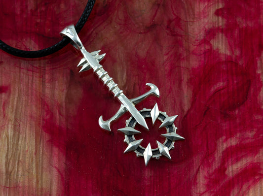 {{jewelry_for_geeks}} - {{ GameFanCraft}} Pendant Silver Sabbat Pendant "Sword of Caine"