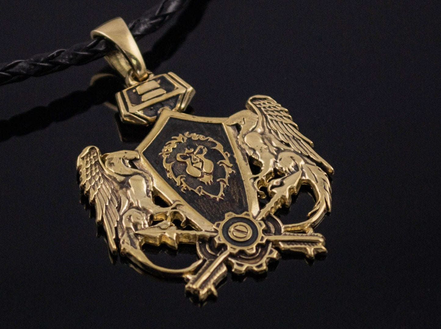 {{jewelry_for_geeks}} - {{ GameFanCraft}} Pendant Silver Alliance Pendant from the World of Warcraft