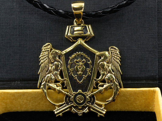 {{jewelry_for_geeks}} - {{ GameFanCraft}} Pendant Brass Alliance Pendant from the World of Warcraft