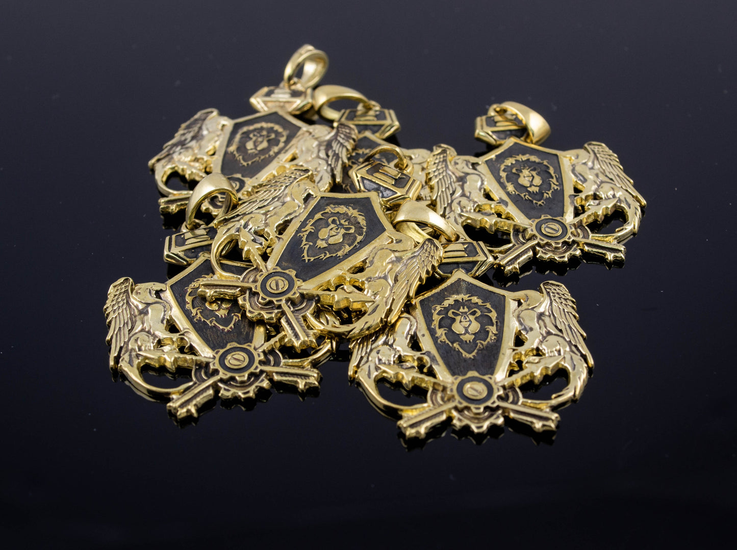 {{jewelry_for_geeks}} - {{ GameFanCraft}} Pendant Silver Alliance Pendant from the World of Warcraft