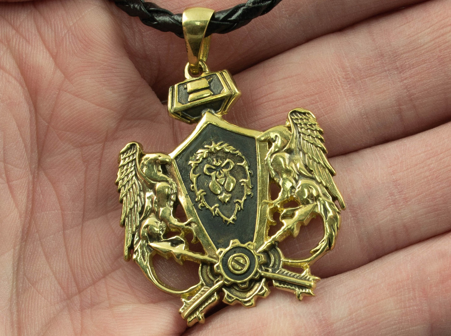 {{jewelry_for_geeks}} - {{ GameFanCraft}} Pendant Silver Alliance Pendant from the World of Warcraft