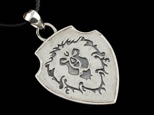 {{jewelry_for_geeks}} - {{ GameFanCraft}} Pendant Silver Jaina Proudmoore Anchor Shield Pendant