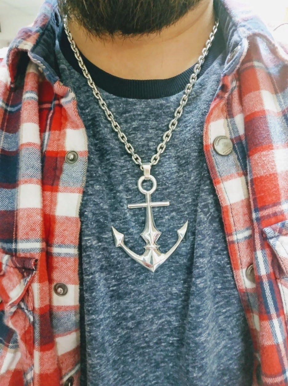 {{jewelry_for_geeks}} - {{ GameFanCraft}} Pendant Big Silver World of Warcraft Alliance Jaina Anchor Pendant