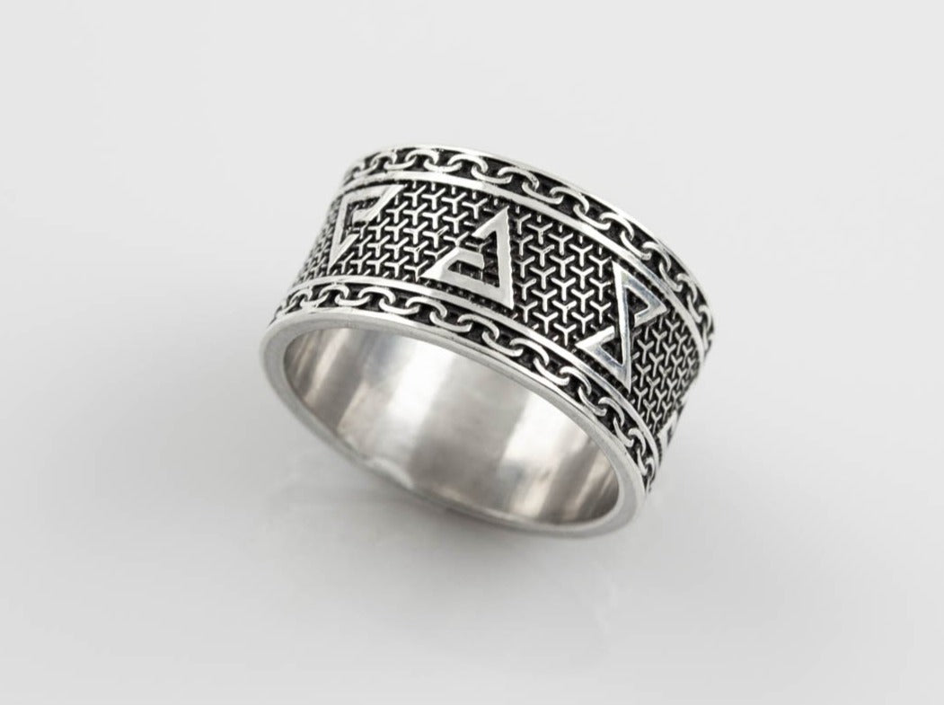 {{jewelry_for_geeks}} - {{ GameFanCraft}} Ring Silver Witcher Signs Ring