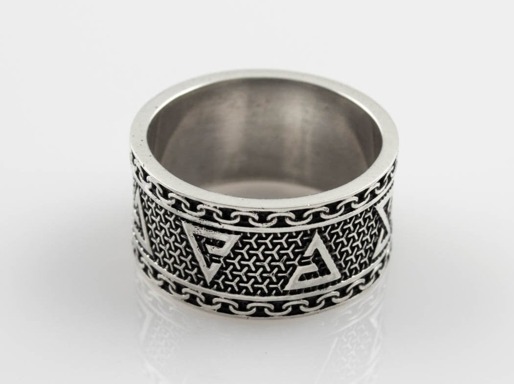 {{jewelry_for_geeks}} - {{ GameFanCraft}} Ring Silver Witcher Signs Ring