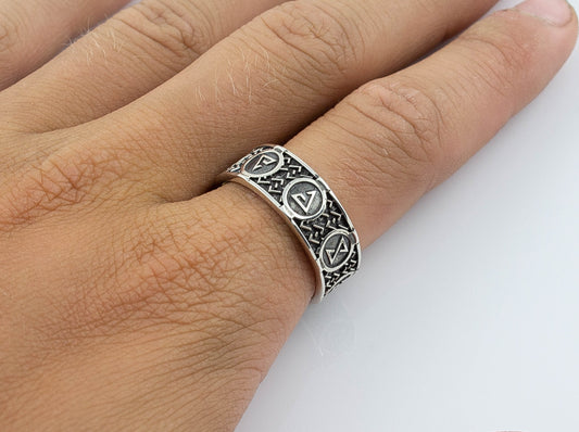 {{jewelry_for_geeks}} - {{ GameFanCraft}} Ring Silver Witcher's Signs Ring