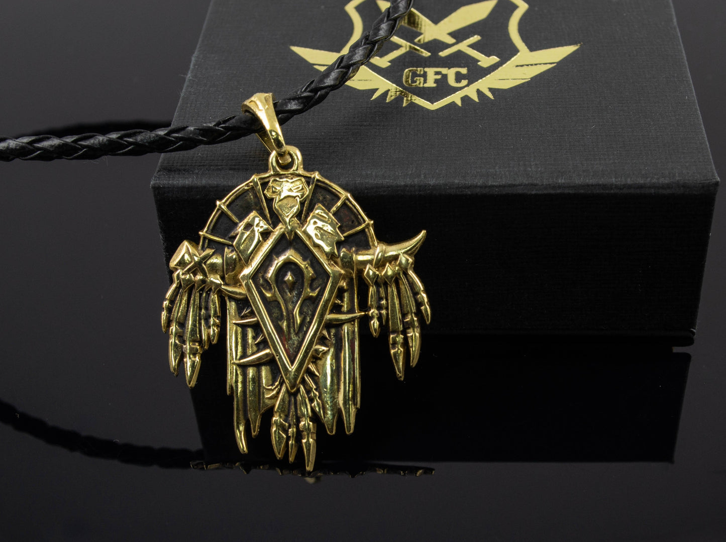 {{jewelry_for_geeks}} - {{ GameFanCraft}} Pendant Silver WoW Horde Pendant
