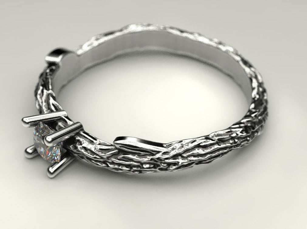 {{jewelry_for_geeks}} - {{ GameFanCraft}} Ring Silver twig ring