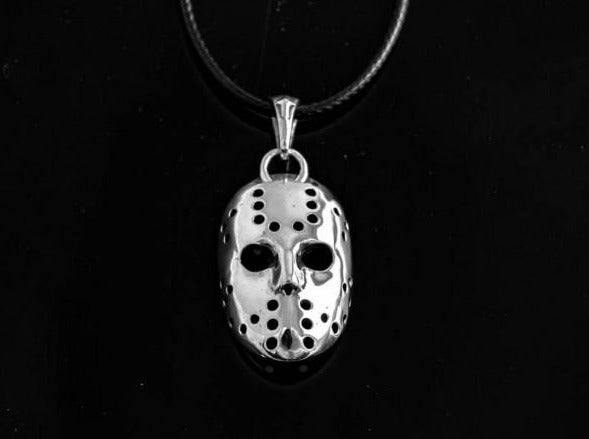 {{jewelry_for_geeks}} - {{ GameFanCraft}} Pendant Silver Jason Voorhees mask pendant