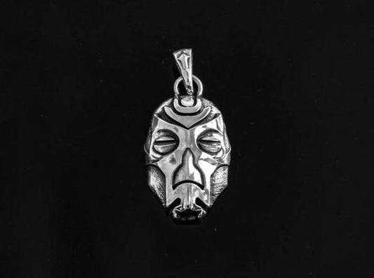{{jewelry_for_geeks}} - {{ GameFanCraft}} Pendant Silver Dragon Priest mask pendant