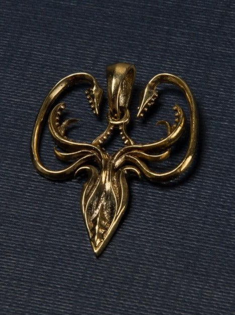 {{jewelry_for_geeks}} - {{ GameFanCraft}} Pendant Silver Greyjoy Kraken Pendant