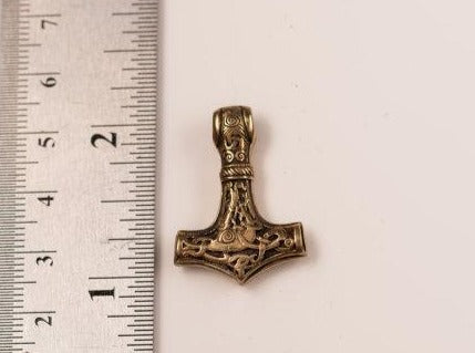 {{jewelry_for_geeks}} - {{ GameFanCraft}} Pendant Silver Viking's Thor's Hammer Pendant Mammen Village