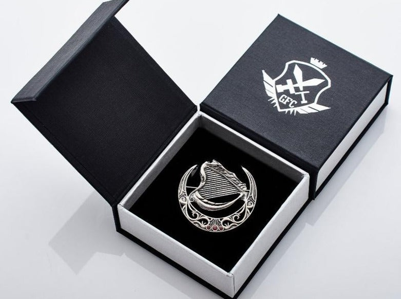 {{jewelry_for_geeks}} - {{ GameFanCraft}} Pin Silver DnD Faerun harpers pin forgotten realms