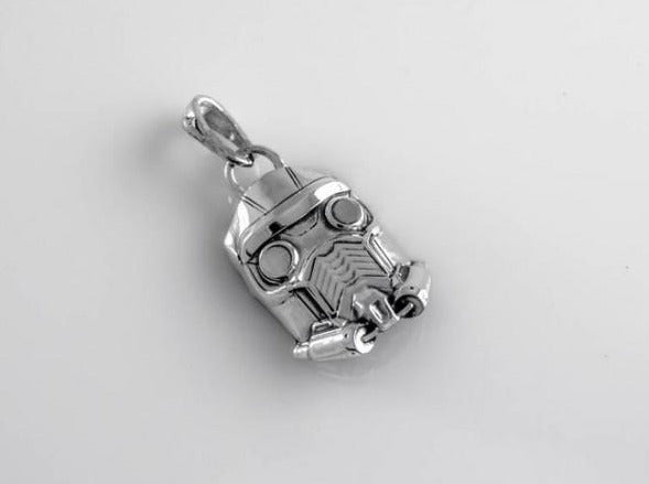 {{jewelry_for_geeks}} - {{ GameFanCraft}} Pendant Silver Guardians of the Galaxy Star-Lord Mask pendant