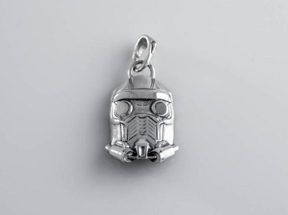 {{jewelry_for_geeks}} - {{ GameFanCraft}} Pendant Silver Guardians of the Galaxy Star-Lord Mask pendant