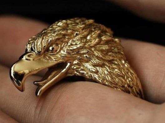 {{jewelry_for_geeks}} - {{ GameFanCraft}} Ring Silver Eagle Head Ring