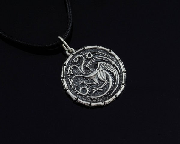 {{jewelry_for_geeks}} - {{ GameFanCraft}} Set Sterling Silver Targaryen Dragon Jewelry Gift Set