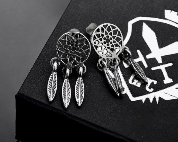 {{jewelry_for_geeks}} - {{ GameFanCraft}} Earrings Silver Dreamcatcher Earrings
