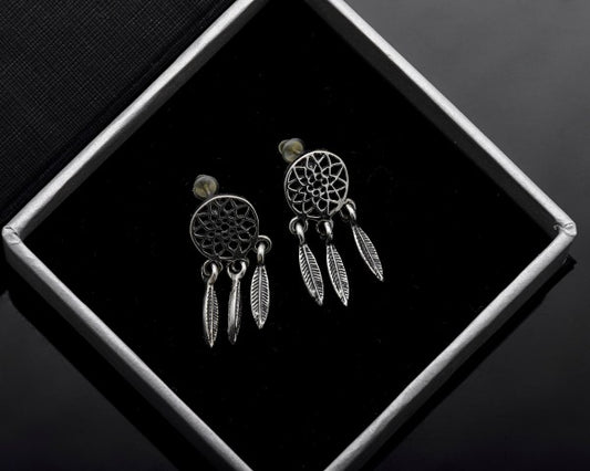 {{jewelry_for_geeks}} - {{ GameFanCraft}} Earrings Silver Dreamcatcher Earrings