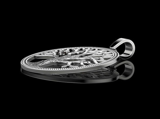 {{jewelry_for_geeks}} - {{ GameFanCraft}} Pendant Silver Vikings Yggdrasil Tree Pendant