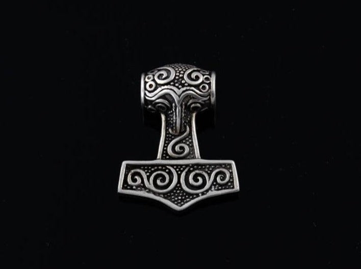 {{jewelry_for_geeks}} - {{ GameFanCraft}} Pendant Silver Viking's Thor's Hammer (Mjolnir) Pendant