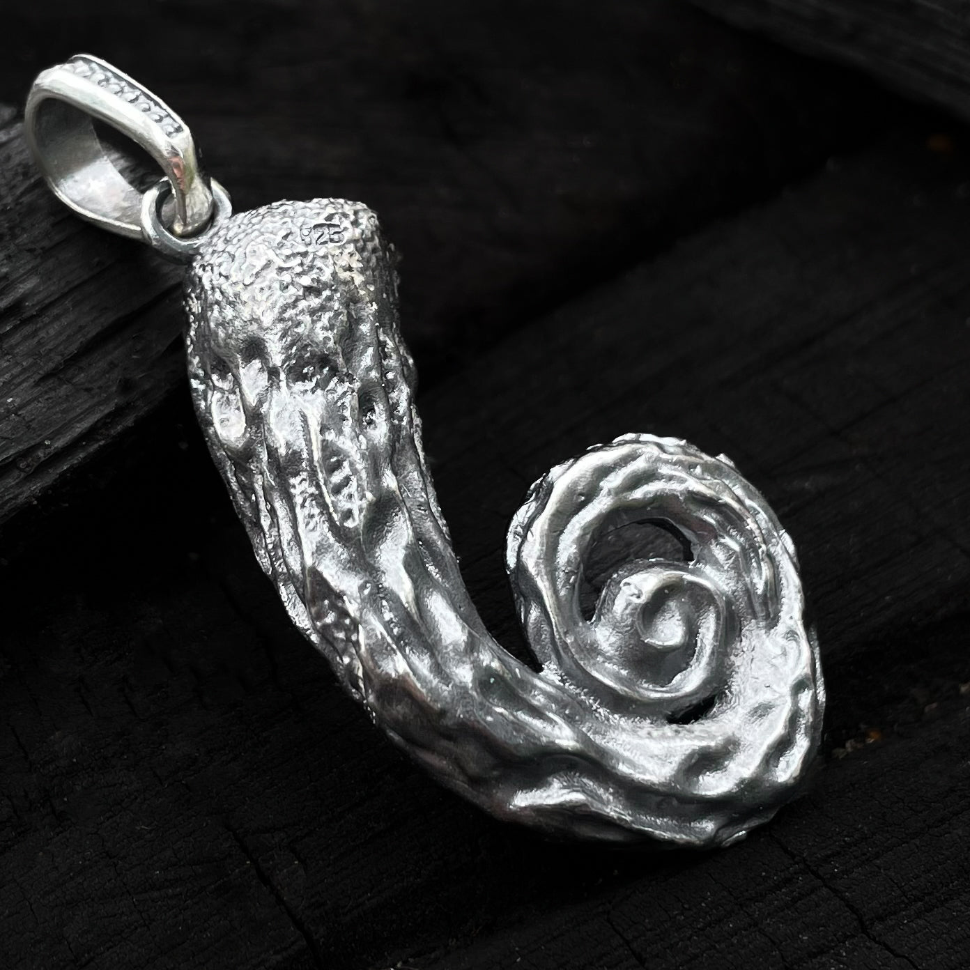 Sterling Silver One Third of Umbilical Cord pendant