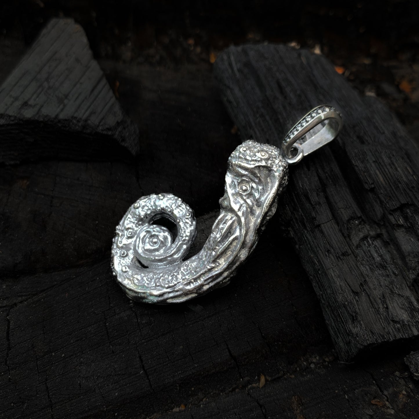 Sterling Silver One Third of Umbilical Cord pendant