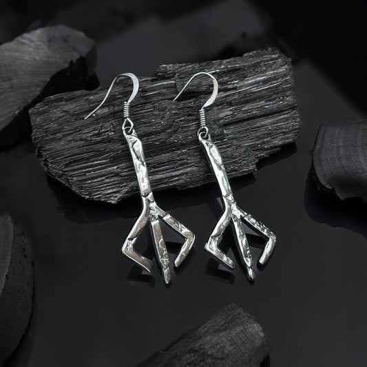 Sterling Silver Hunter's Mark Earrings