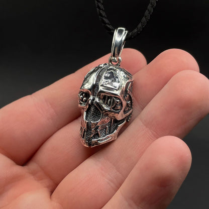Sterling Silver Dishonored Corvo Skull Mask Pendant