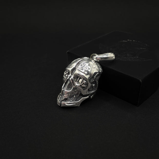 Sterling Silver Video Game Skull Pendant