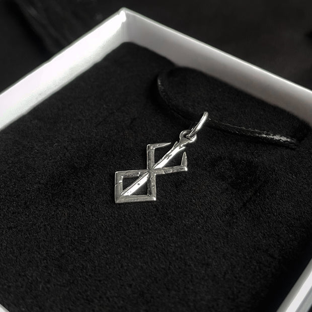 Sterling Silver Small Brand of Sacrifice Pendant