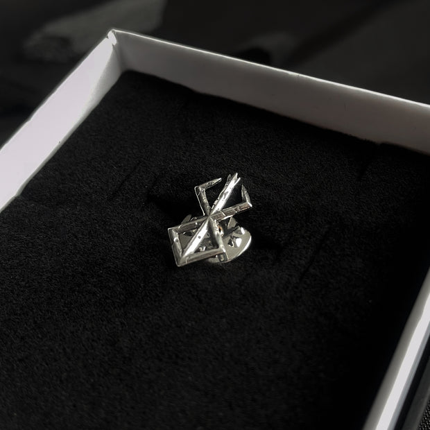 Sterling Silver Small Brand of Sacrifice Pin