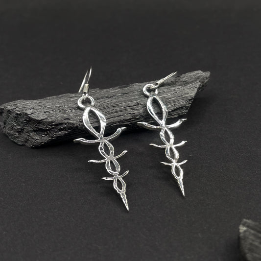 Sterling Silver Corruption Rune Earrings