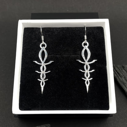 Sterling Silver Corruption Rune Earrings