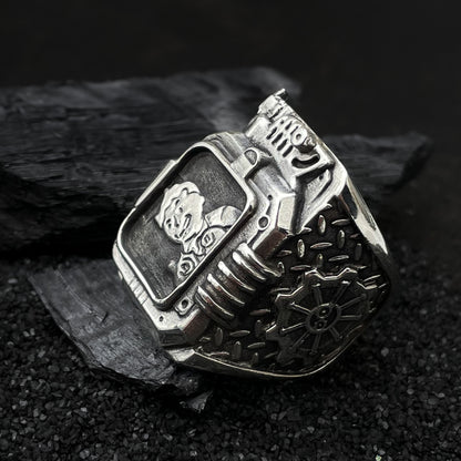 Sterling silver Pip-Boy ring