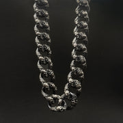 Biker silver skull chain