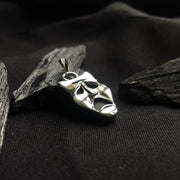 Sterling Silver Theatre Tragedy Mask Pendant