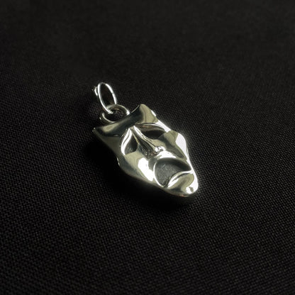 Sterling Silver Theatre Tragedy Mask Pendant