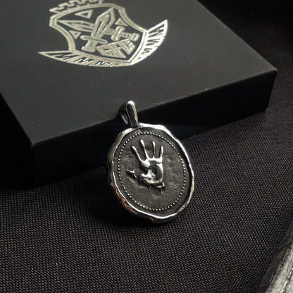 Sterling Silver Dark Brotherhood “Silence, My Brother” Pendant