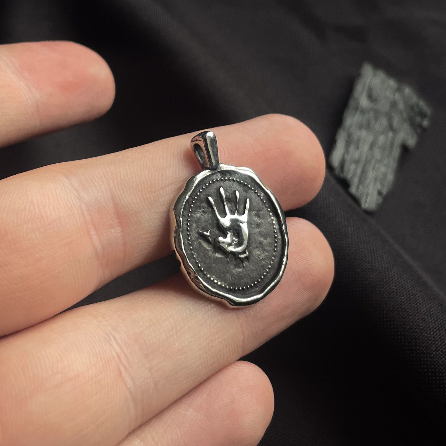 Sterling Silver Dark Brotherhood “Silence, My Brother” Pendant