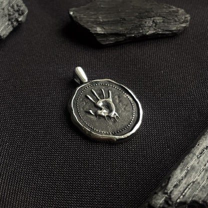 Sterling Silver Dark Brotherhood “Silence, My Brother” Pendant