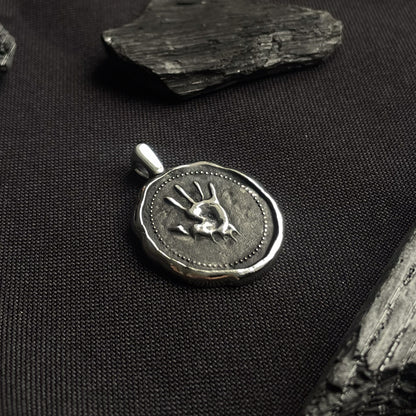 Sterling Silver Dark Brotherhood “Silence, My Brother” Pendant